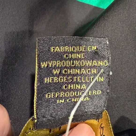 NWT House of Harlow 1960 woman's cropped long sleeve blouse blue multicolor S - Picture 12 of 12